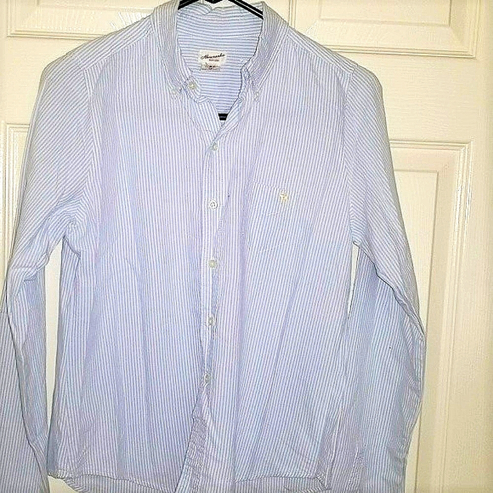 A&F striped button up, shirt w/collar
